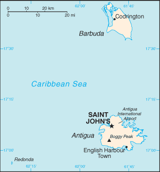 map Antigua ve Barbuda